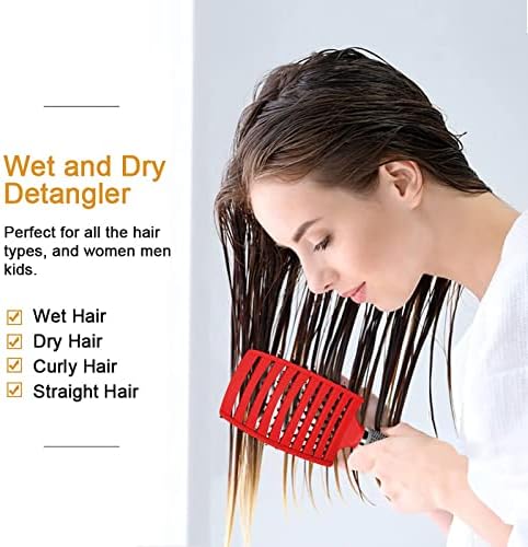 Detangling Brush, Wet Dry Detangler Hair Brushes, Vented Detangling Brush, Fast Drying Styling Massage Hairbrush for Women & Kids’ Long, Thick, Thin, Curly & Tangled Hair (Pink)\ - Image 5