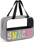Sanwuta Clear Seersucker Snacks Bag, Black by Sanwuta