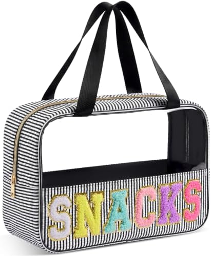 Sanwuta Clear Seersucker Snacks Bag, Black by Sanwuta