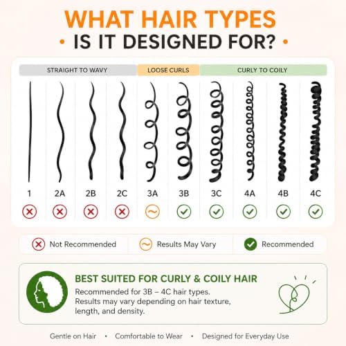 CRUIFU Hair Stretcher for Natural Curly Hair, 4Pack Helps Reduce Shrinkage - Image 7