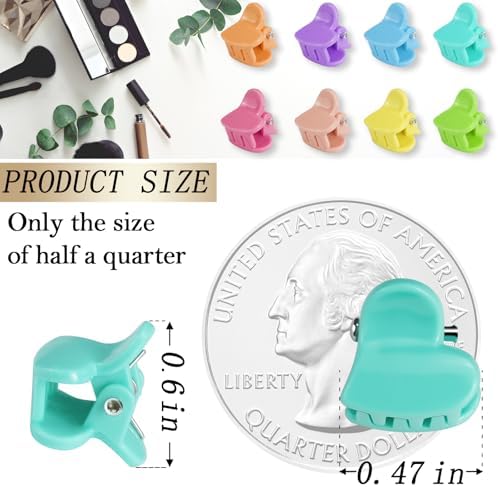 KANPRINCESS 70PCS Mini Claw Clips Small Hair Accessories With Fancy Box, Flower Clips for Women And Girls Cute And Sweet Gift Set(Heart-SET7) - Image 2