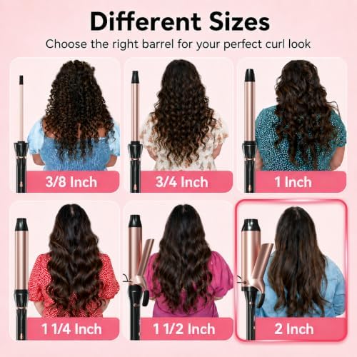 Hahahope 2 Inch Curling Iron, Extra Large Barrel for Big Beach Waves - Image 4