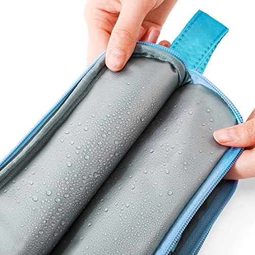 Kids Toiletry Bag for Girls, Travel Toiletry Bag for Teen Girls Cosmetic Bag Makeup Bag Waterproof Hanging Wash Bag Toiletries, Tie Dye Blue - Image 5