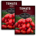 Roma Tomato Seeds for Planting - 2 Packs by SurvivalGardenSeeds