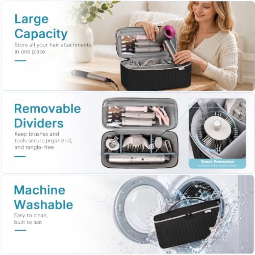 Lexeeco Hair Dryer Tools Travel Bag for Shark Flex Style Fusion Attachment - Image 3