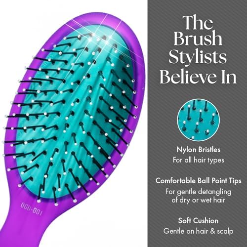 Olivia Garden Aurora Detangler Brush for Wet and Dry Fine to Medium Hair - Detangling Brush for Women, Men, Kids - Image 3