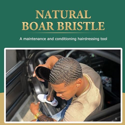 Hard Wave Brush for Men – Curved Palm Brush for 360 Waves & Wolfing - Image 5