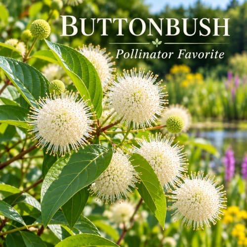 Buttonbush Live Plant, 4 Inch Pot, Cephalanthus Occidentalis Live Shrubs - Image 4