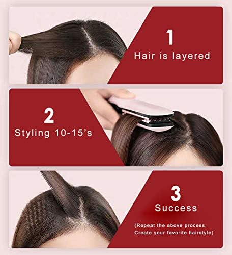 MBHAIR Ceramic Crimper Iron Volumizing Fluffy Hair,Anti Static Adj Temp Red - Image 5