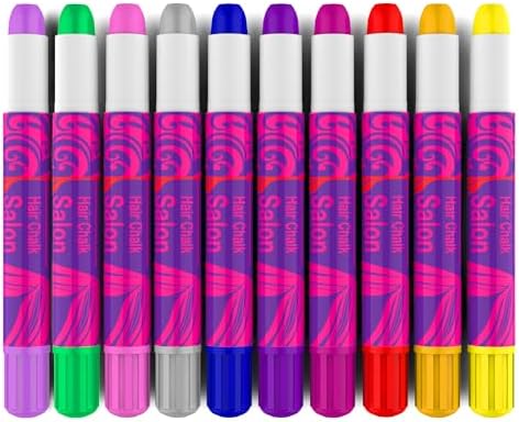 Desire Deluxe Girls Gifts Hair Chalk - 10 Temporary Washable Color Pens for Kids, Teenage, Make Up & Dress Up Colourful Styles Set Toy for Christmas, Birthday, Halloween Accessories, Party Activities - Image 2