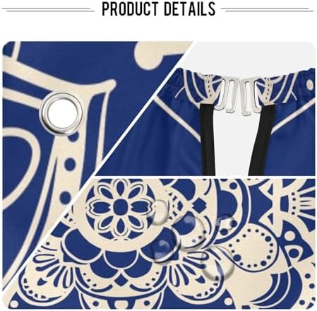 ALAZA Blue Mandala Barber Cape for Men Women, Waterproof Haircut Apron Beard Shaving Bib Hair Cutting Cloth 55 x 65 Inch - Image 4