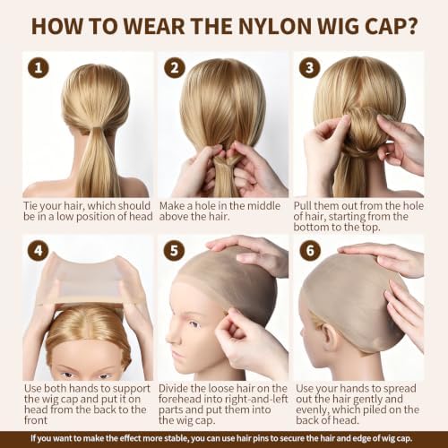 FANDAMEI 12PCS Wig Cap, Beige Wig Caps For Women, Mesh Black Wig Cap - Image 5