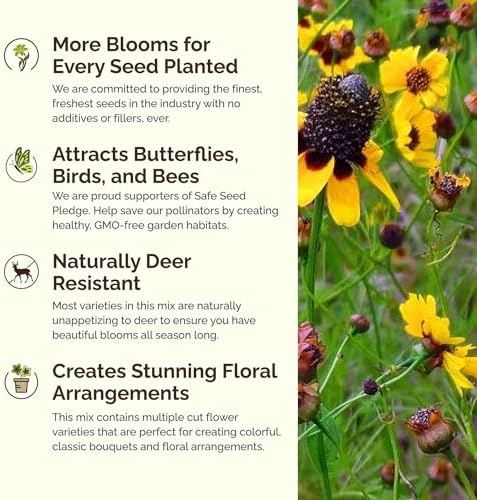 Eden Brothers Conehead Flower Mixed Seeds for Planting, 1/4 lb, 120,000+ Seeds with Prairie Coneflower, Mexican Hat | Attracts Pollinators, Plant in Spring or Fall, Zones 3, 4, 5, 6, 7, 8, 9, 10 - Image 4