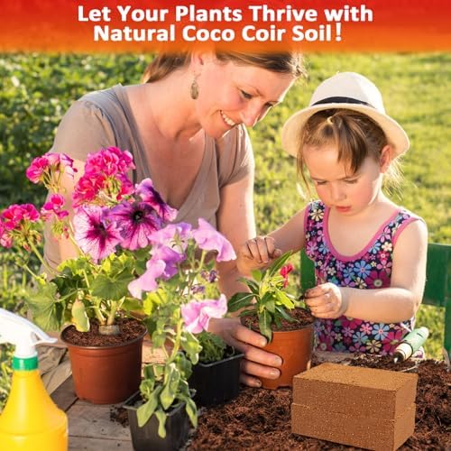 Legigo 8 Pack Coco Coir Bricks for Plants- 100% Organic Coconut Coir Soil - Image 5