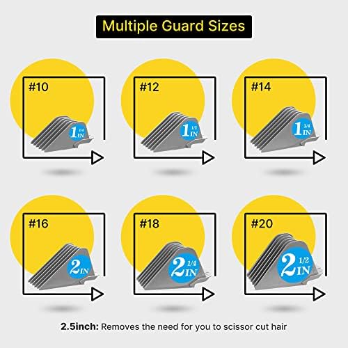 Clipper Guards Compatible with Wahl 10 12 14 16 18 20 Hair Clipper 6pcs - Image 5
