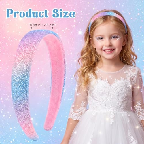 4 PCS Girls Headbands for Little Girls 6-12 Princess Dress Up, Lace Mesh - Image 2