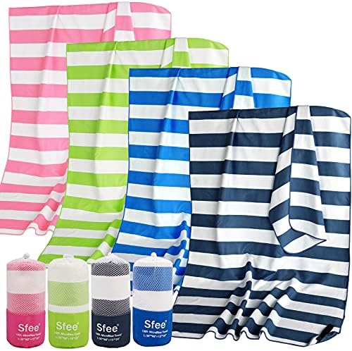 Sfee 2 in 1 Microfiber Oversized Beach Towel, Quick Dry Towel Travel Towel Camping Towel Super Absorbent Compact Lightweight Sports Gym Towels for Beach,Gym, Hiking, Pool, Backpacking, Bath, Yoga by Sfee