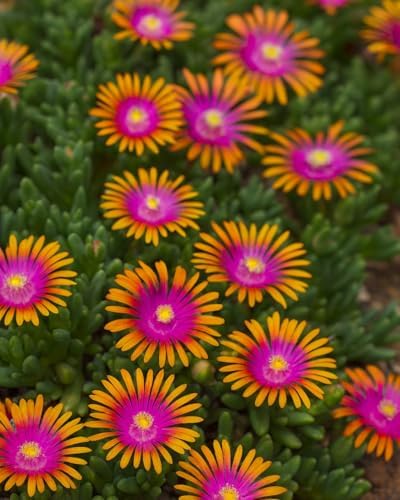 Perennial Farm Delosperma 'Fire Spinner' – Live Groundcover in 1 Quart, Vivid Orange Petals with Purplish-Pink Centers, Drought Tolerant, Heat Loving, Ideal for Rock Gardens & Edging - Image 4