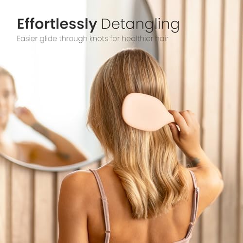 AIMIKE Rose Luxe Detangler Brush, Fine Thin Hair, Wet Dry Paddle Hair Brush - Image 6