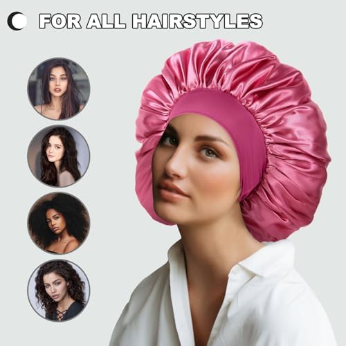 Extra Large Satin Bonnet Hair Cap for Women Men - Image 4
