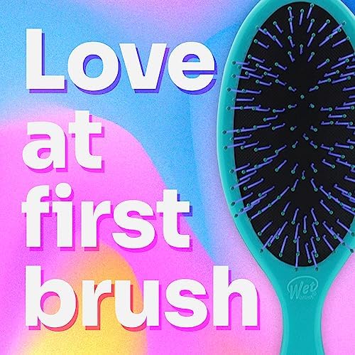 Wet Brush Thick Hair Detangling Brush, Teal - Ultra-Soft IntelliFlex Bristles Glide Through Tangles With Ease - Pain-Free Detangler for All Hair Types, Wet & Dry (Pack of 2) - Image 4