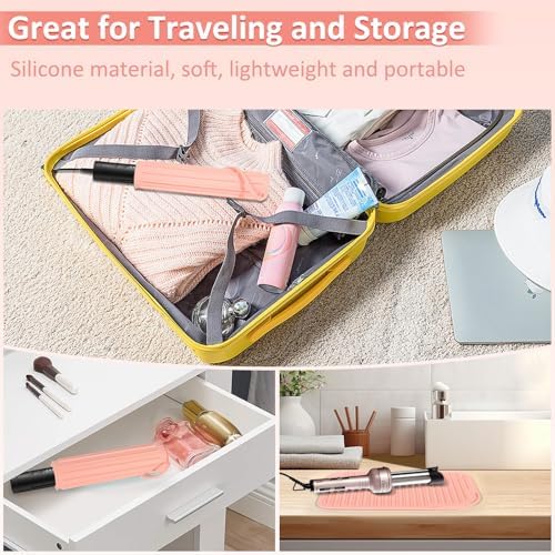 2 Pack Heat Resistant Mat Large Silicone Hot Hair Tools Holder for Curling Irons Flat Iron Hair Styling Tools Mat Portable Vanity Pad - Image 6