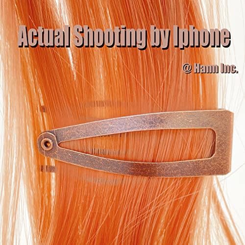 Hann 24 Pieces Double Grip Hair Clips + 2 Claw Hair Clips Metal Snap Hair Clips Hair Barrettes for Hair Making, Salon Supplies (Red Ancient Bronze) - Image 5