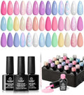 Beetles Gel Nail Polish Set, 24 PCS 20 Colors Pastel Macaron Gel Polish Kit by beetlesGelPolish