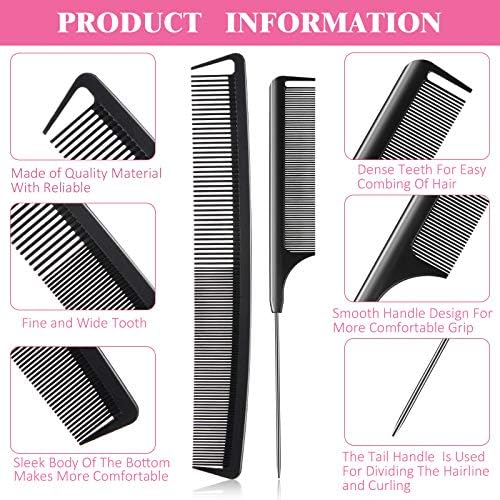 Patelai 8 Pcs Rat Tail Combs Set, Professional Heat Resistant Teasing Comb - Image 5