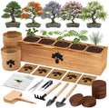 Bonsai Tree Kit - Complete Indoor Bonsai Starter Kit with 5 Unique Tree Seeds, Bonsai Tools - DIY Gardening Gift for Adults Women Men, Mom, Her, Friend (5 Bonsai Trees) by PLANTMEW