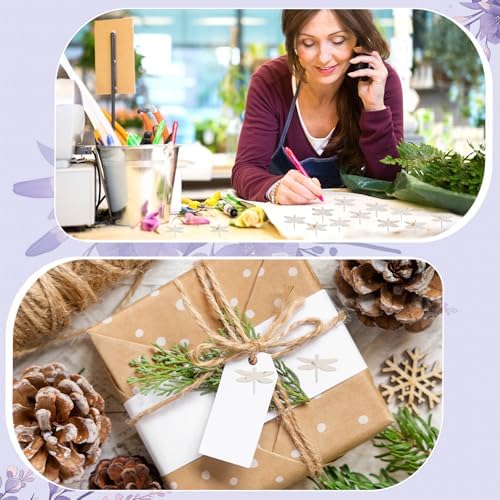 Dunzoom 50 Pcs Plantable Seed Paper Tags Wildflower,Dragonfly Shape - Image 6