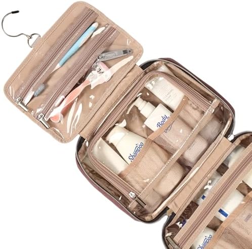 NISHEL Travel Toiletry Bag for women, Portable Hanging makeup Organizer - Image 4