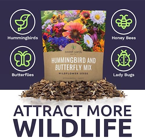 Wildflower Seeds Butterfly and Humming Bird Mix - Large 1 Ounce Packet 7,500+ Seeds - 23 Open Pollinated Annual and Perennial Species (Pack of 3) - Image 6