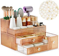 Youdepot Golden Tempered Glass Vanity Organizer for Cosmetics by Youdepot