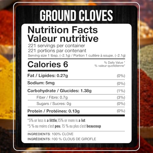 Fresh Finest Ground Clove 12.69oz - Premium Quality Ground Cloves - All-Natural, Non-GMO, Gluten-Free, Kosher - Perfect for Baking, Cooking, and Beverages - Image 2
