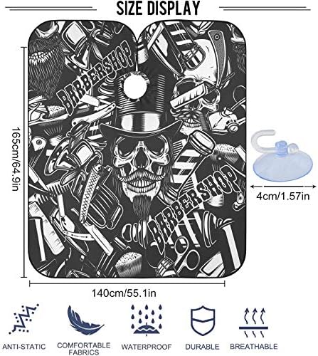 visesunny Professional Barber Cape Polyester Hair Cutting Salon Cape Apron Anti-Static Beard Bib - Image 7