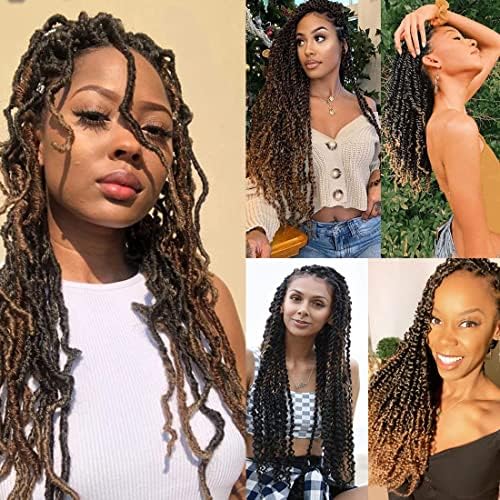 18 Inch Pre-Separated Springy Afro Twist Hair 8 Packs Pre-Fluffy Natural Curls are Perfect for Marley Crochet Hair Suitable for Black Women (T1b/Bug, 18 Inch (Pack of 8)) - Image 4