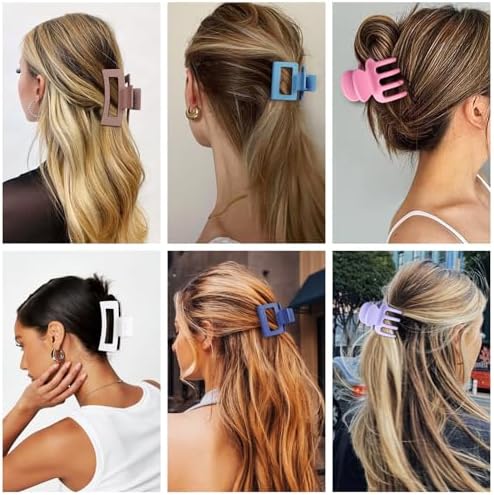 SMKSL 12 Pcs Hair Claw Clips for Women & Girls 3 Styles Hair Accessories - Image 7