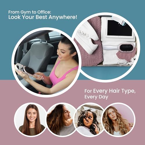 BeautyHak PAK Travel Hair Brush with 30 Hair Accessories, Built in Storage - Image 2