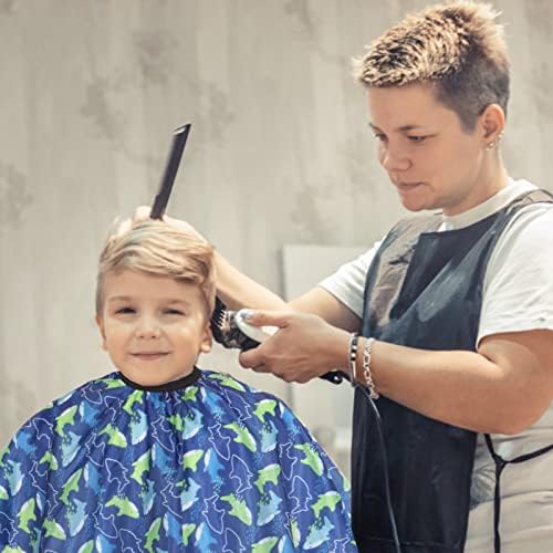 Kids Barber Cape with Neck Duster Brush, Salon Hair Cutting Cape - Image 6