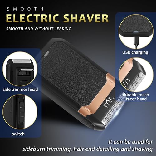 Hair Clippers for Men with LED Display, 4-Piece Cordless Grooming Kit with Hair Clipper, Beard Trimmer, Foil Shaver & Nose Trimmer, Complete Set for Home Barber - Image 5