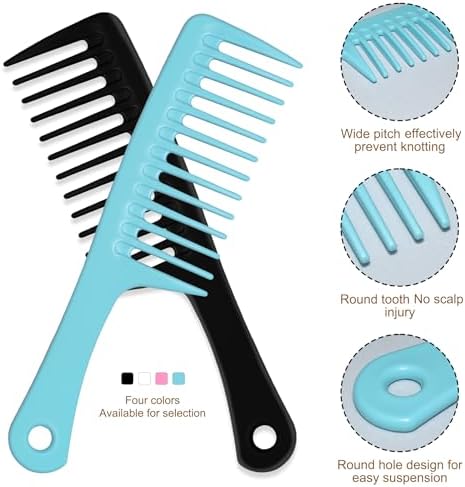 4PCS Wide Tooth Comb, Large Hair Detangling Comb for Curly, Wet, Long Hair - Image 2