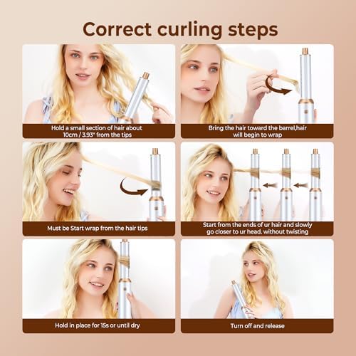 5 in 1 Blow Dryer Brush, Upgrade Hair Dryer Brush Air Curler Air Curl Wrap - Image 6