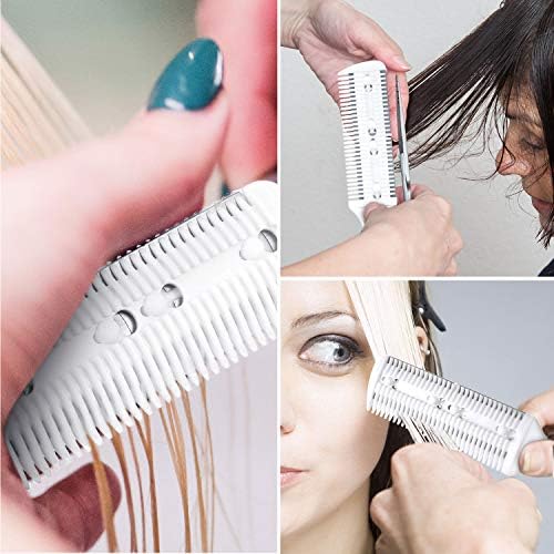 Maitys 3 Pcs Razor Combs for Hair Cutting with 10 Blades, White - Image 3