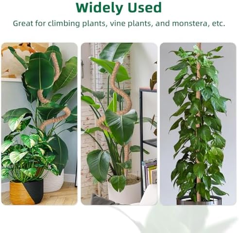 Mcbazel 63 Inch Moss Pole for Plants Monstera, Monstera Plant Support Stick, Bendable Moss Poles Plant Support Stick for Climbing Plants, Stick Support Stake Kit for Potted Plants, Pothos,Philodendron - Image 6