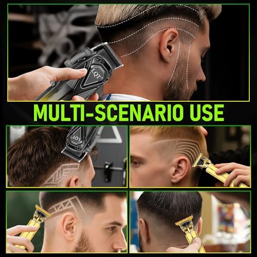 Professional Hair Clippers for Men, Cordless Beard Trimmer Set, Barber-Grade Tool with USB Charging, Lightweight & Low Noise for Home Use - Image 4