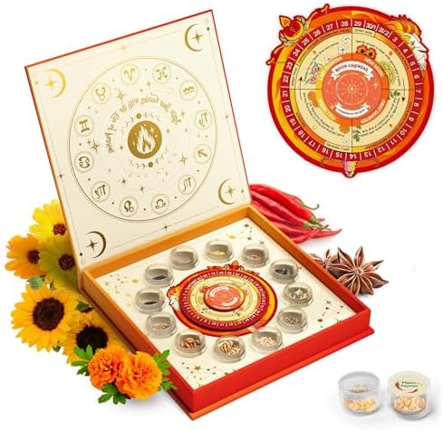 Lush&Dew Zodiac Garden Seed Bank Fire Signs, Gardening Gifts for Women Men by LUSHDEW