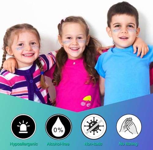 Purple Hair Glitter Stick for Kids,Waterproof Mermaid Purple Body Face Glitter Stick,Mardi Gras Accessories Chunky Sequins for Singer Concert Festival,Halloween Glitter Cosplay Makeup - Image 3