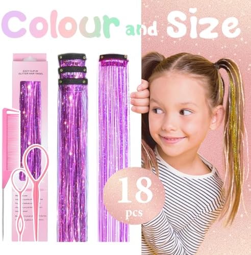 Hair Tinsel Clip in Purple Fairy Hair Tinsel Kit - Image 2