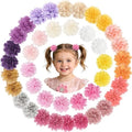 DED 40PCS 2" Chiffon Flower Hair Bows Clips for Girls Infants Toddlers by DED